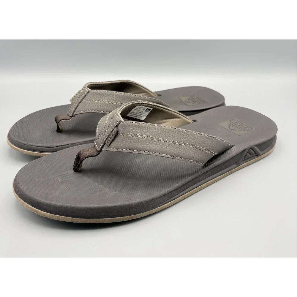 Reef Element TQT Sandals Men's Size 14 Brown Thong Flip Flop Bottle Opener